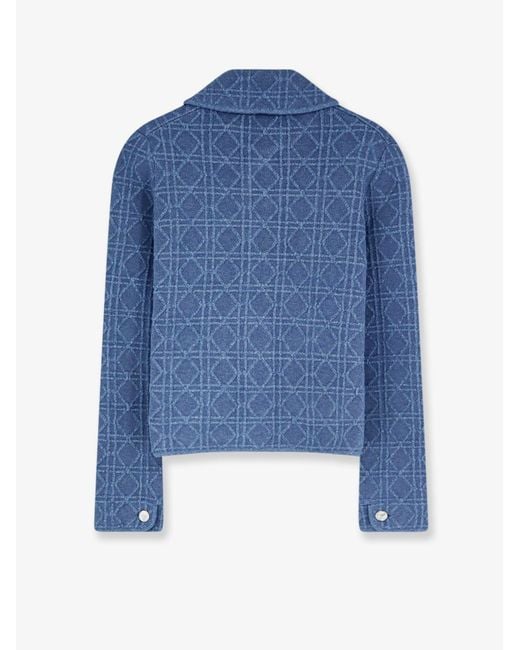 Dior Blue Dior Macrocannage Regular Fit Blazer