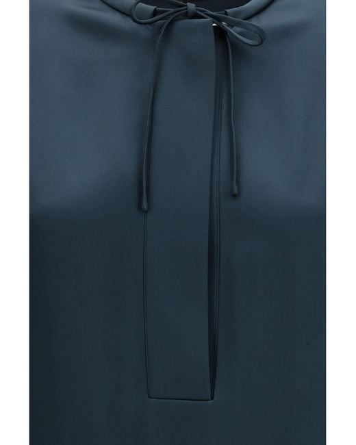 Giorgio Armani Blue Lavallière Blouse
