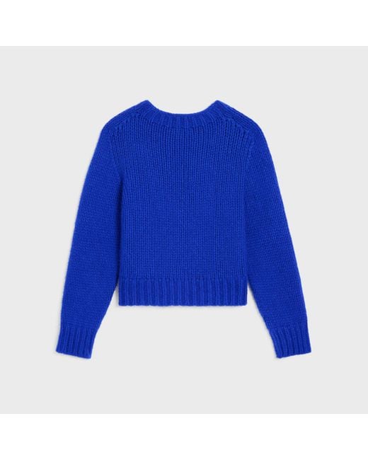 Céline Blue Silk And Wool Knitwear