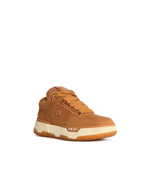 Amiri Brown 'Wheat' Leather Blend Sneakers for men