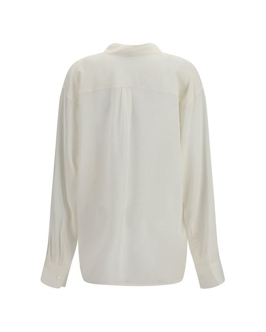 Totême White Layered-Collar Shirt