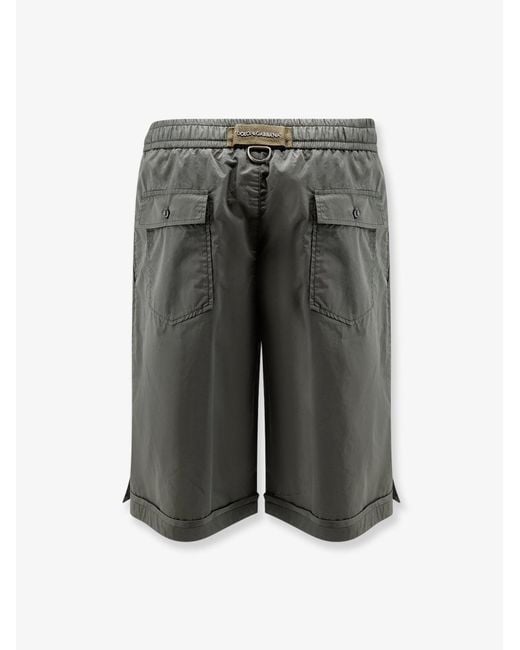 Dolce & Gabbana Gray Shorts Cotone for men