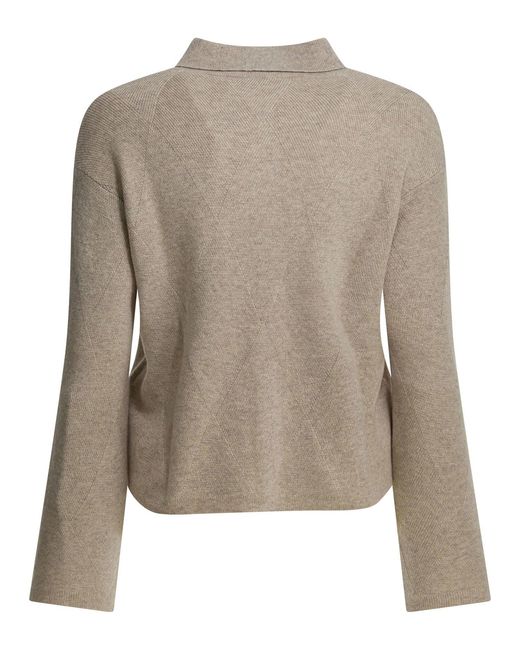 Max Mara Pure Multicolor Cashmere Cardigan Knitwear Beige