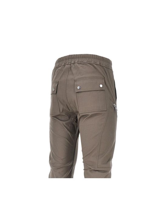 Rick Owens Gray Stretch Cotton 'Heizer' Cargo Pants for men