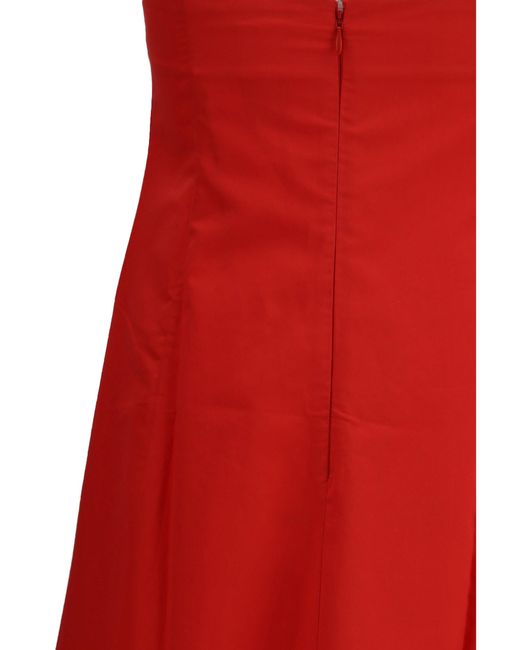DI STAVNITSER Red Taffeta Dress