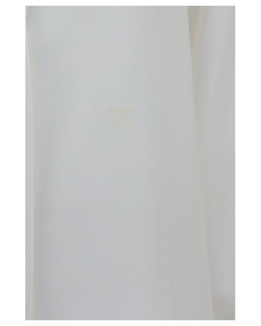 Max Mara White Geranio Crepe De Chine Shirt