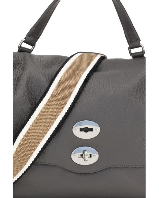 Zanellato Gray Medium Postina Daily Handbag Vulcano