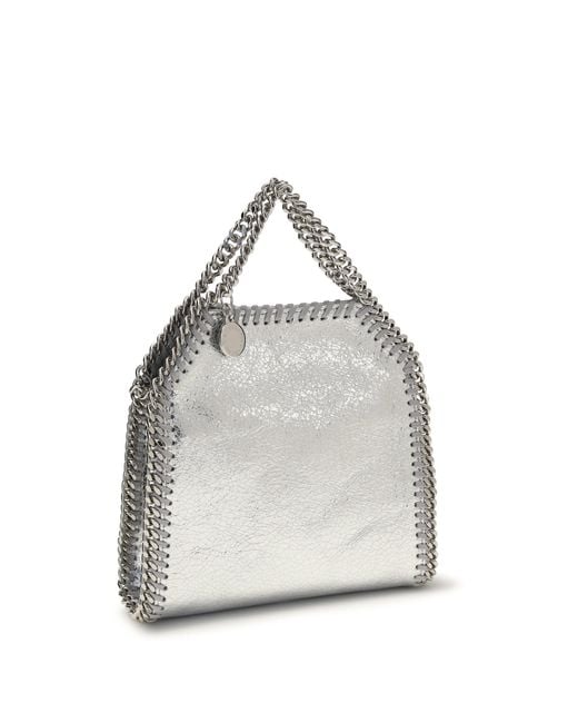 Stella McCartney White Shoulder Bag Falabella Metallic