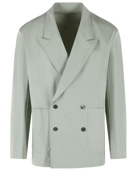 Dries Van Noten Green 'Caplans' Cotton Blazer for men