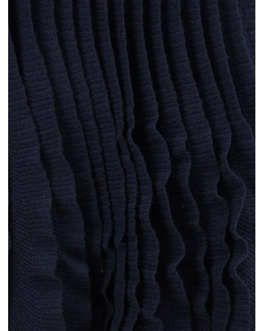 Alaïa Blue Alaã¯A Tweed Knit Ruffle Skirt