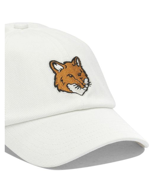 Maison Kitsuné White "Fox Head" Baseball Cap
