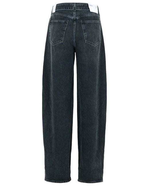 Agolde Blue Cuffed Cotton Jeans