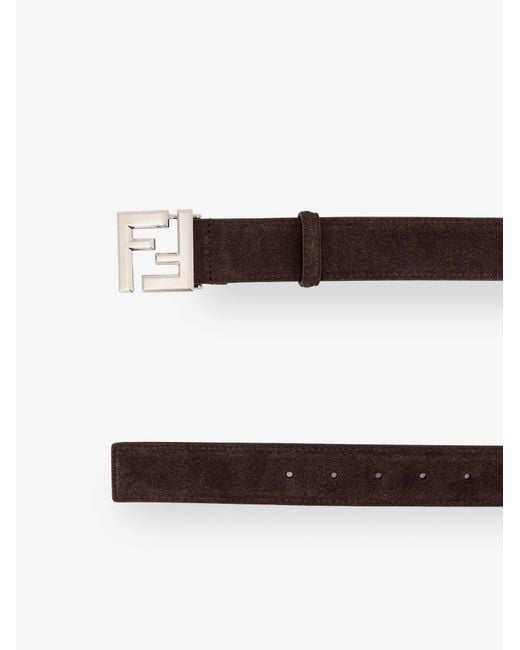 Fendi White Belts Suede/Pelle for men