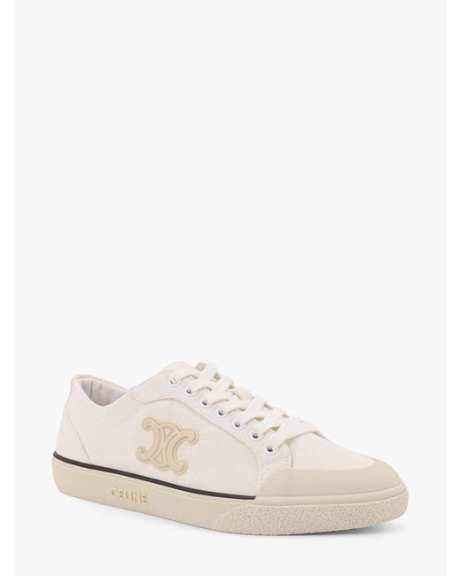 Céline White Triomphe Canvas Sneakers