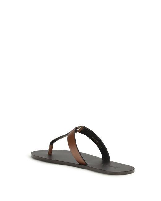 Saint Laurent Multicolor Leather Thong Sandals
