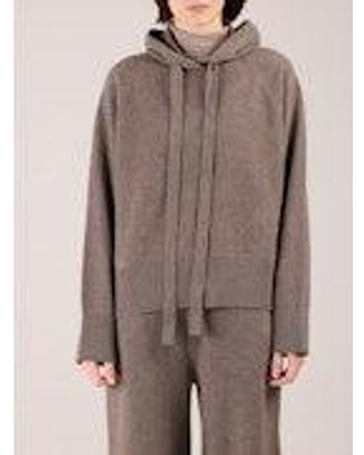 Fedeli Brown Wool Sweatshirt