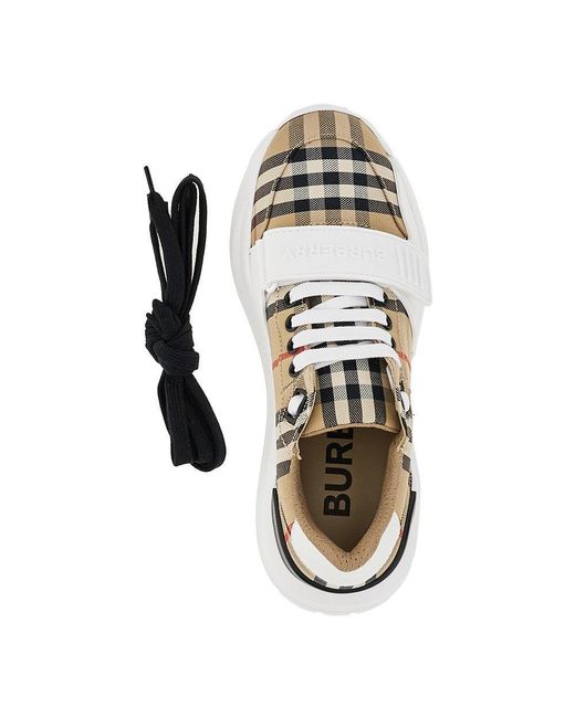 Burberry Natural Check Cotton Sneakers