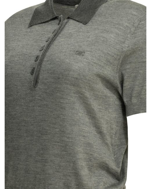 Céline Gray Cashmere Silk Polo Shirt