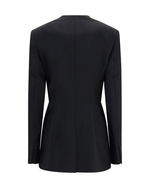 Givenchy Black Cut-Out Double-Breasted Blazer