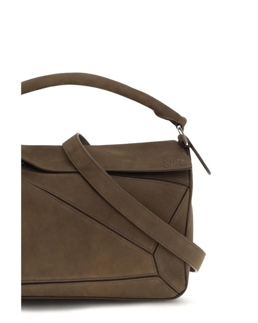 Loewe Brown Featherlight Puzzle Small Bag