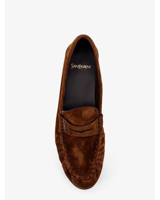 Saint Laurent Brown Le Loafer Suede Loafer for men