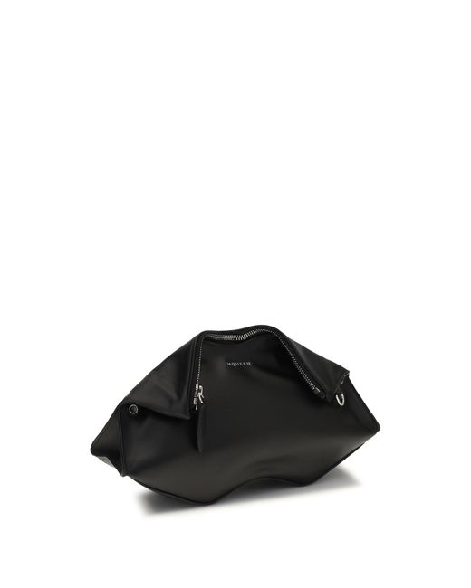 McQueen Black Manta Clutch
