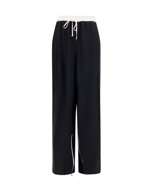 Kiton Black Silk Pants