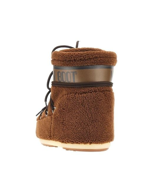 Moon Boot Brown Icon Low Glance Teddy Boots