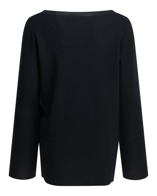 Miu Miu Black Logo Boat Sweater