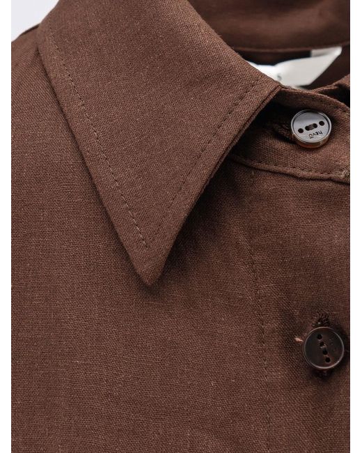 Hevò Brown Chemisier Dress
