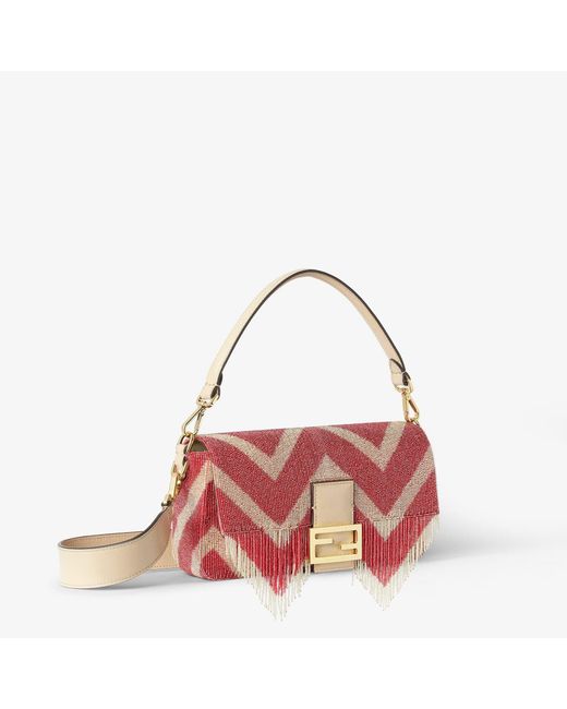 Fendi Red Baguette" Crossbody Bag