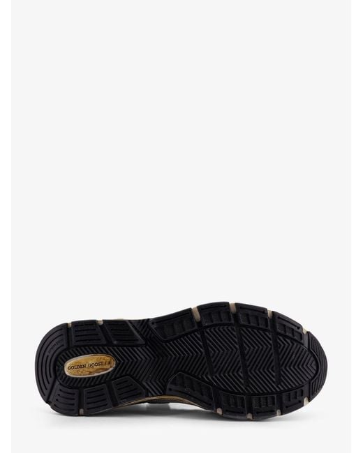 Golden Goose Deluxe Brand Blue Deluxe Brand Running Dad Mesh And Leather Sneakers With Logo On The Side
