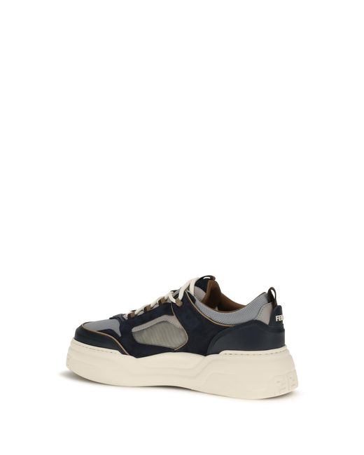 Fendi White Sneakers Force Calf Leather for men