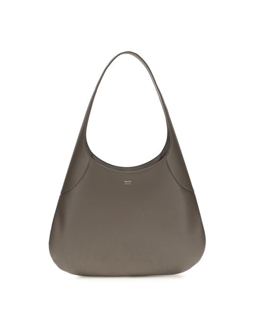 Khaite Gray Hobo Shoulder Bag Joan Calfskin