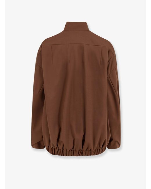 Hevò Brown Wool Blend Jacket