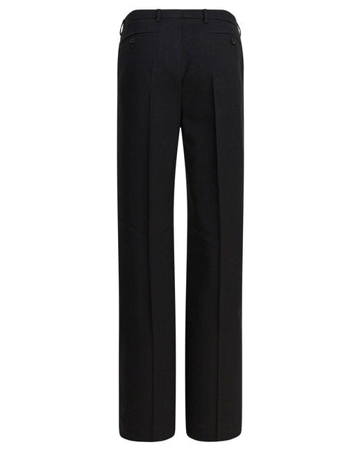 Rick Owens Black Wool Pinstripe Pants