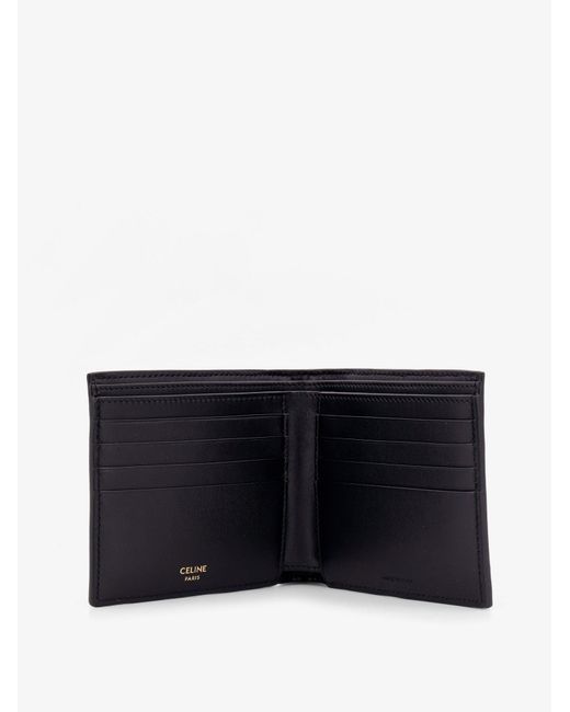Céline White Triomphe Coated Canvas And Leather Bifold Wallet for men