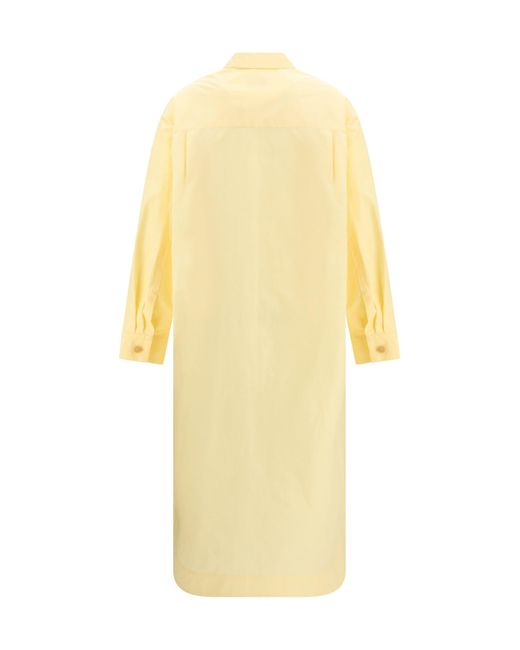 Khaite Yellow Gloria Dress Pale
