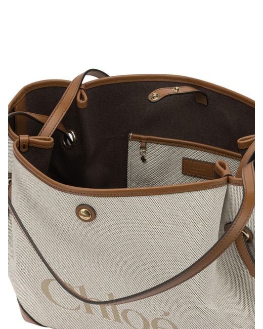 Chloé White "Clover" Large Shoulder Bag