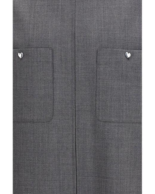Valentino Gray Mouliné Wool Shirt Jacket for men