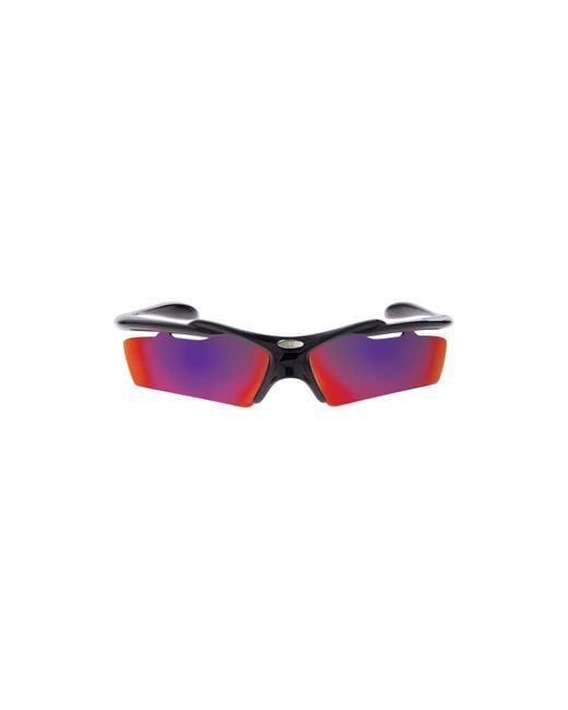 Balenciaga Purple "Turbo Rectangle" Sunglasses for men