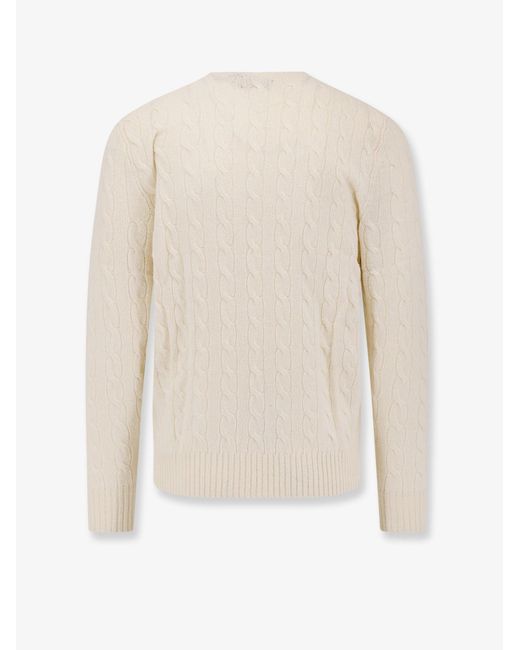 Polo Ralph Lauren White Wool And Cashmere Cable Knit Sweater for men