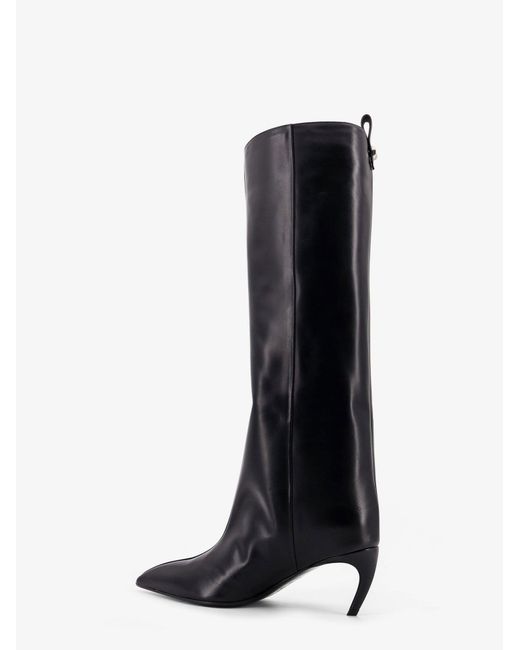 The Attico Black Lea Leather Boots
