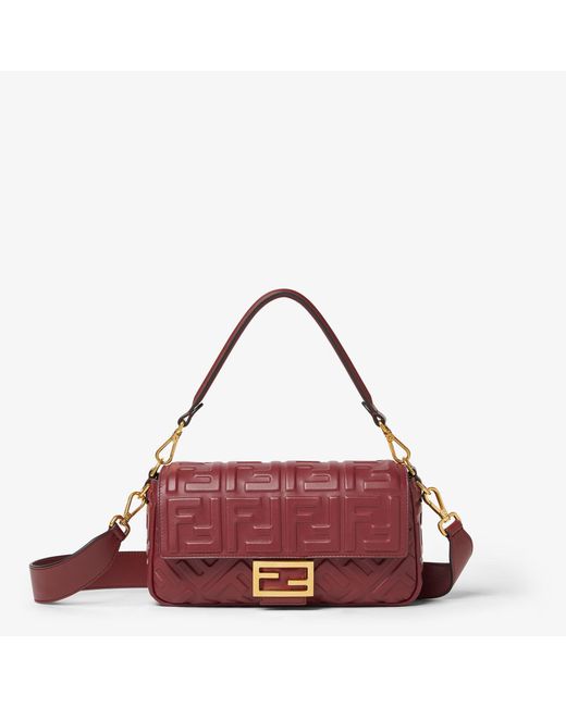 Fendi Red "Baguette" Crossbody Bag