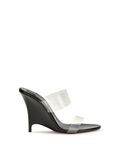 Christian Louboutin White Solo Zee Mules