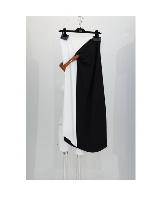Céline White Draped Skirt