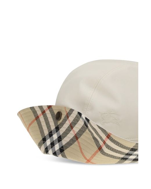 Burberry White Check Bucket Hat
