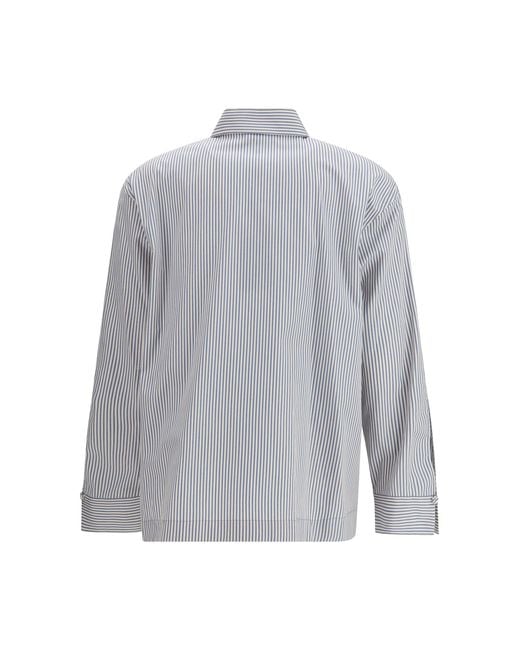 Fendi Gray Striped Shirt