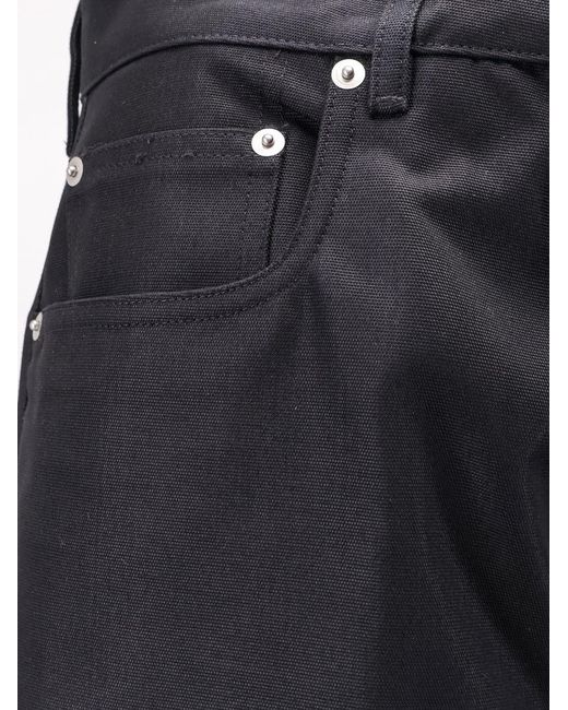Rick Owens Blue Geth Certified Cotton Blend Trousers for men