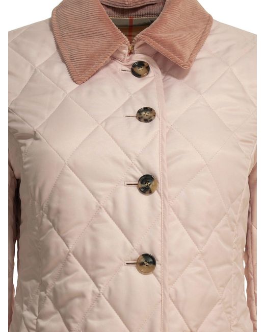 Burberry Natural Quilted Polyester Jacket